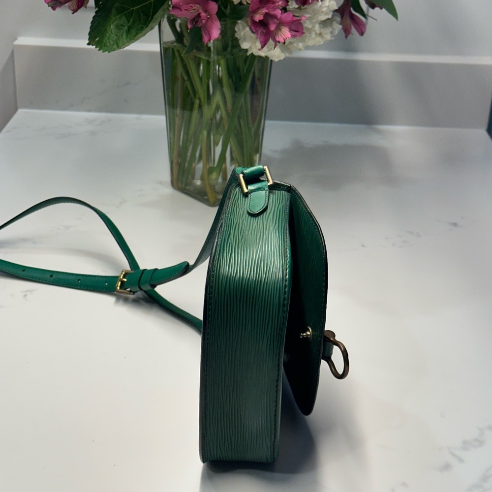 Louis Vuitton Retired Saint Cloud Green Epi PM Crossbody Bag + LV Dust Bag + COA - Picture 7 of 16